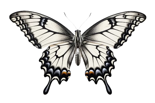 An illustration of a swallowtail butterfly